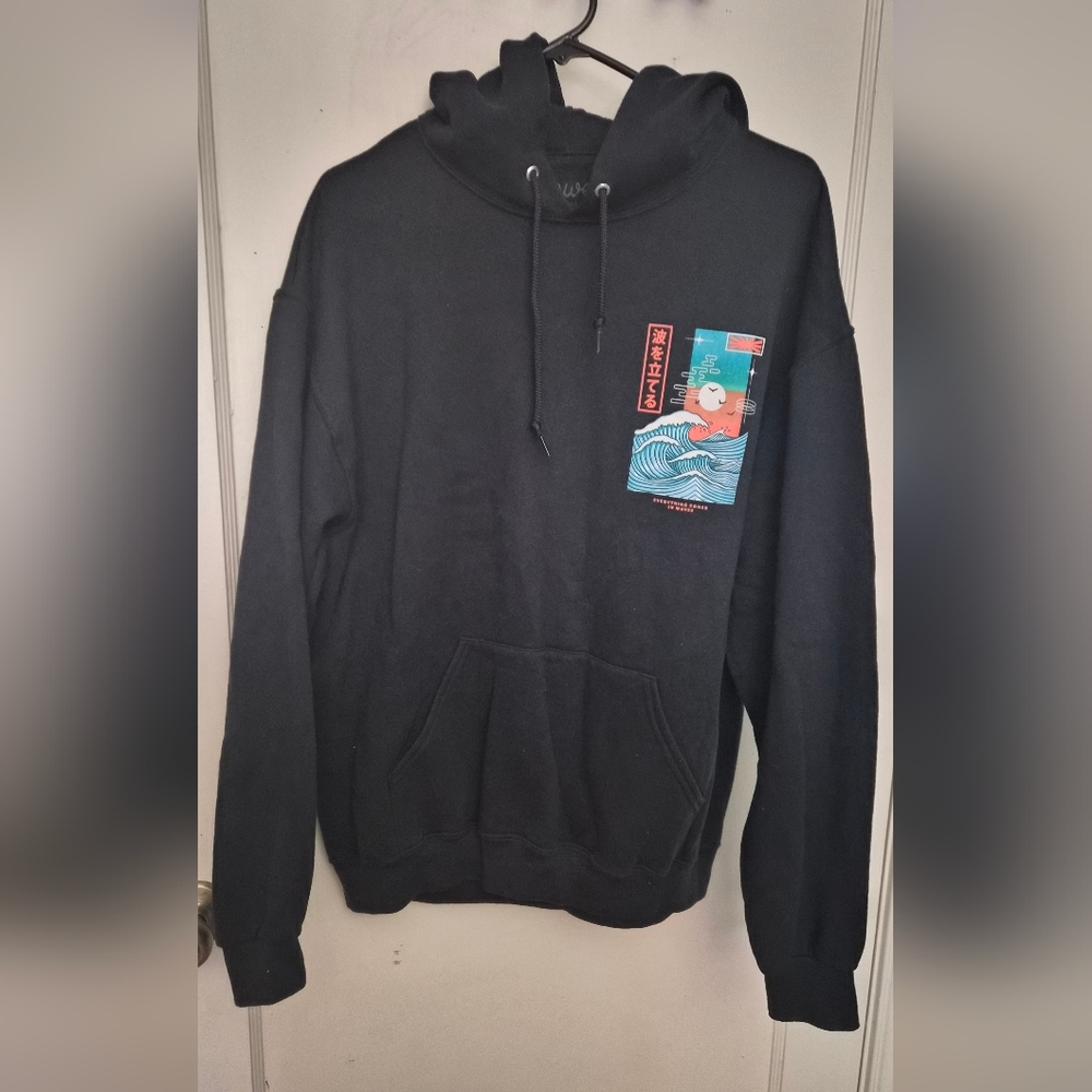 Black Graphic Hoodie Sweatshirt - Unbranded